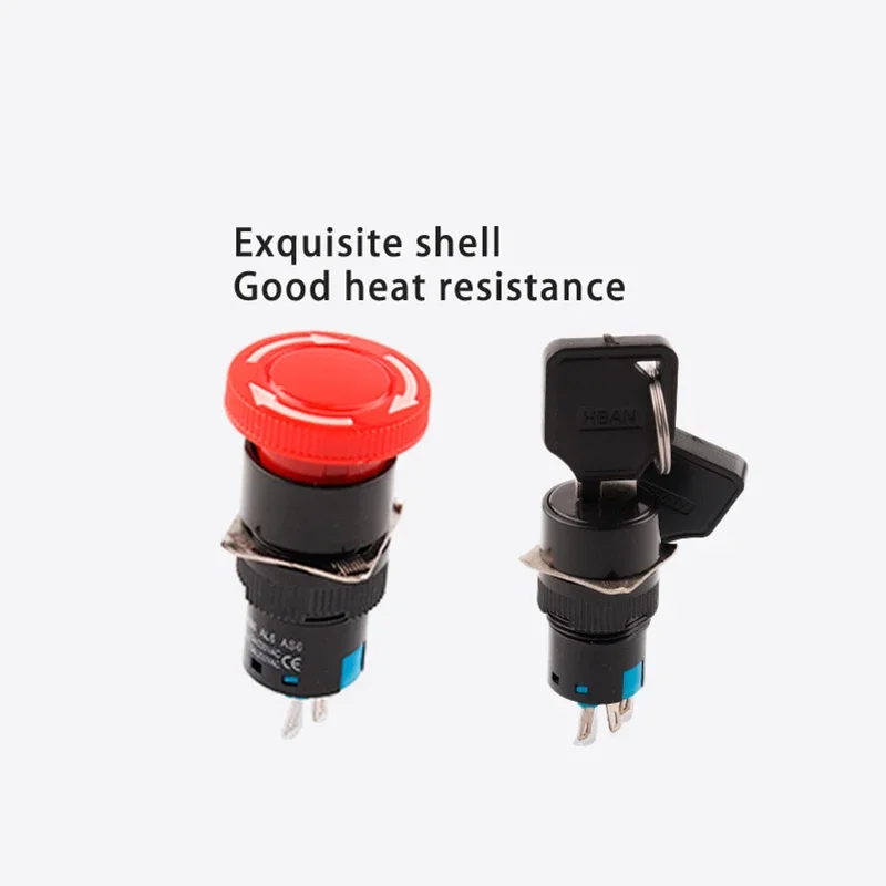 1PCS 3/6 position Incremental Rotary Encoder Knob Button Switch Small Square&Round Emergency stop connector With key Switch AB6