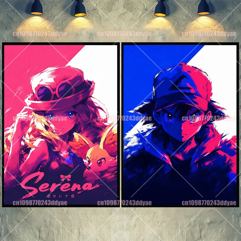 Pokemon American-style Screen Printing Trend Poster High-definition Canvas Painting Home Living Room Wall Art Children's Gift view 3