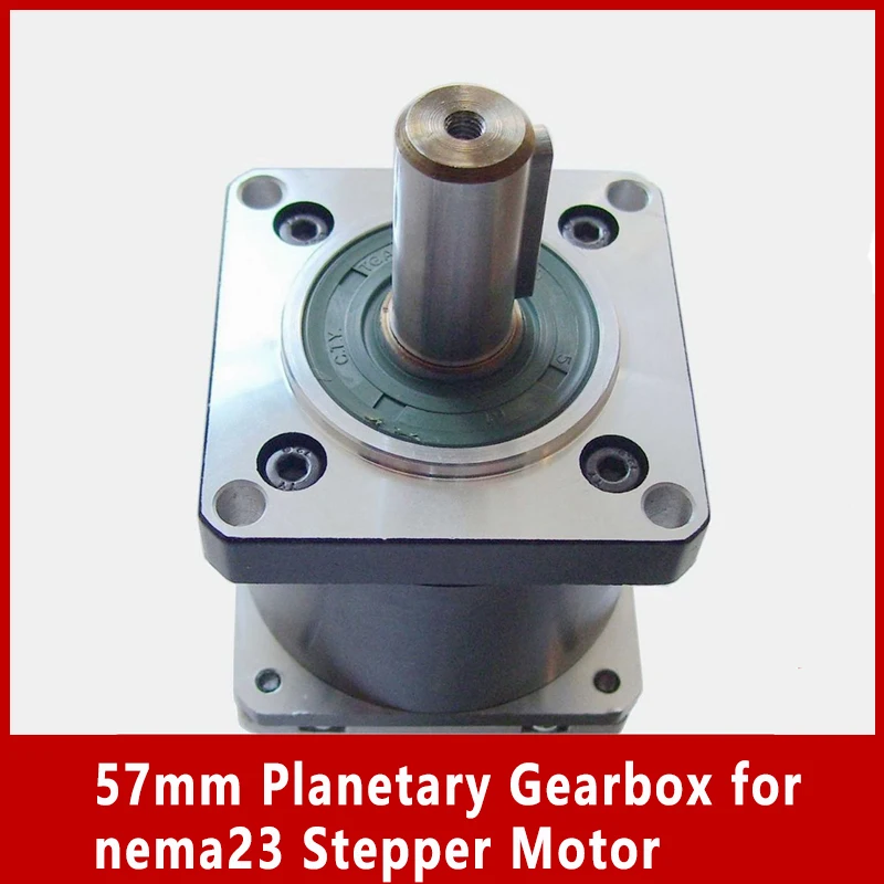 

57mm Planetary Gearbox for nema23 Stepper Motor Shaft diameter is 6.35mm or 8mm Max 40N.m (5555oz-in) Gear Ratio 50:1/100 :1