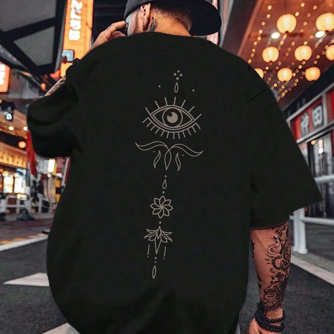 

Мужская повседневная мотоциклетная футболка, летняя индивидуальная трендовая свободная удобная одежда из чистого хлопка с круглым вырезом и короткими рукавами