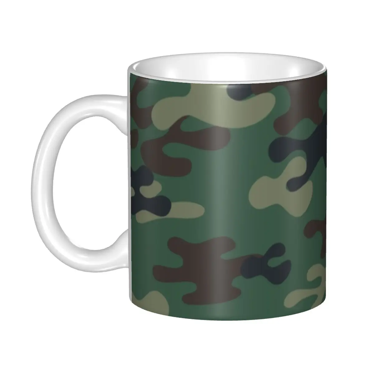 

Customized Green Camouflage Coffee Mugs DIY Arm War Soldier Camo Ceramic Milk Tea Cups