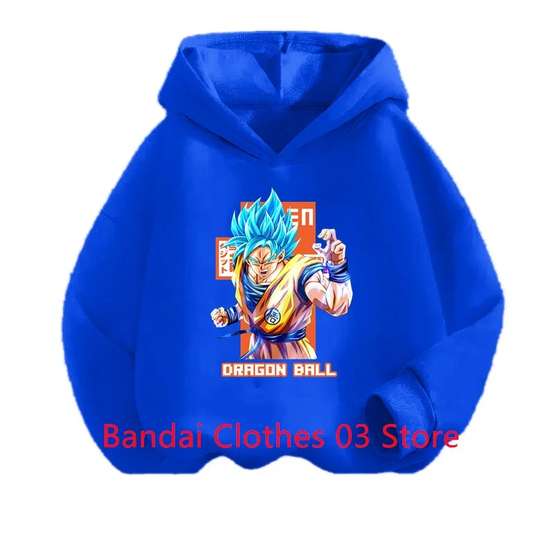 Da 2 a 12 anni top Boy Baby Clothes Goku capispalla Dragonball felpa per bambini ragazza felpa con cappuccio 2024 abbigliamento primaverile madre