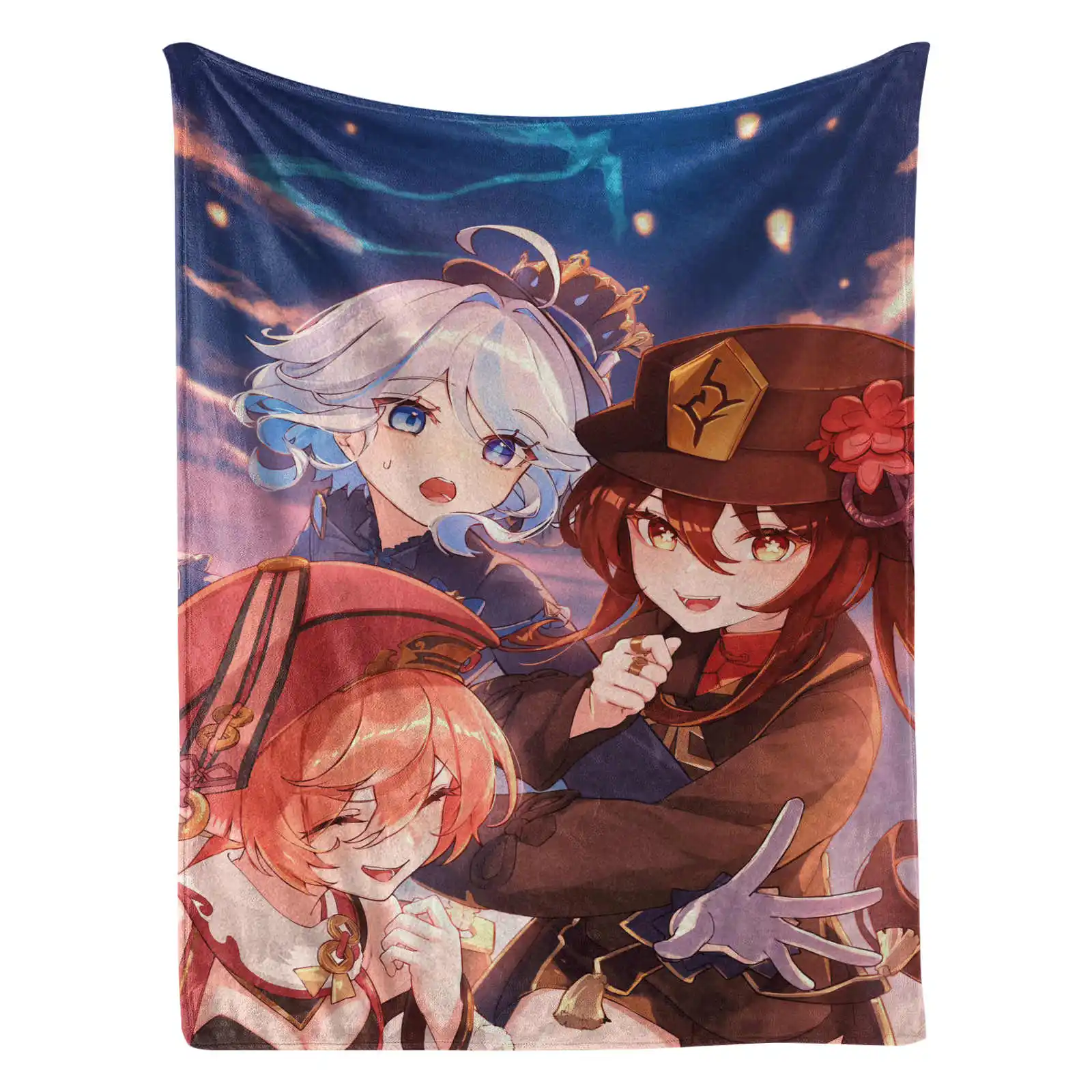 جينشين إمباكت هو تاو بطانية من الفلانيل جودة لينة دافئة رمي بطانية الشتاء الاطفال الأريكة السرير رقيق المفرش #3