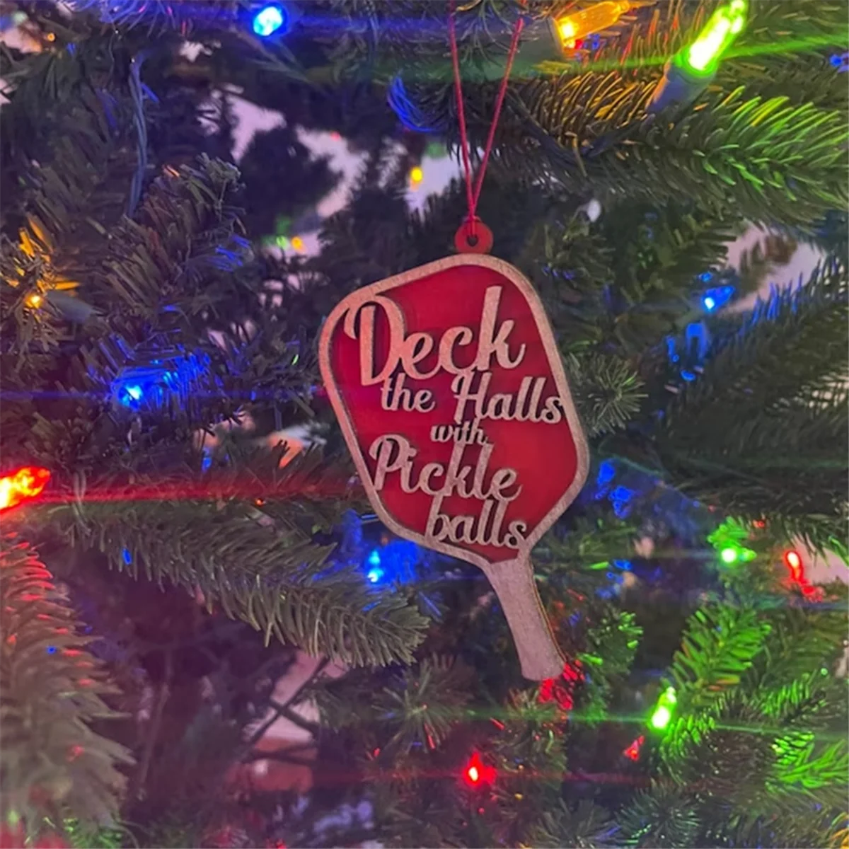 Deck the Halls with Pickleballs Ornament for Christmas, Perfect Gift for Pickleball Lovers, Special and Unique GiftT99C