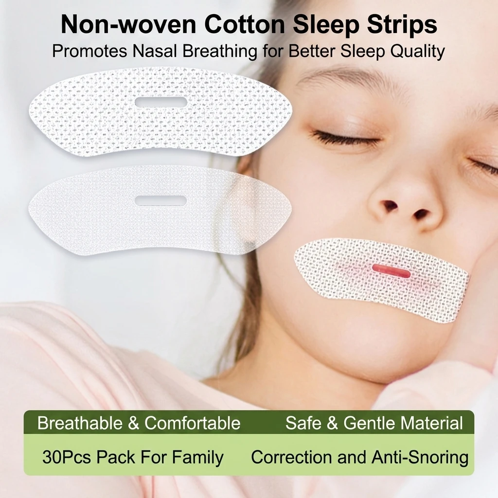 Anti-Schnarch-Mundklebeband, Natürliches Schlafklebeband, Atmungsaktive Lippenstreifen, Mundschutz für Kinder – Detail 8