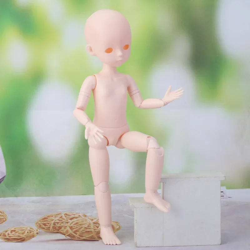 30cm Nude Doll 1/6 Bjd Fashion 23 Joints Movable Diy Dress Up Cute Toys Fat Body+ Head (No Eye or Make Up)