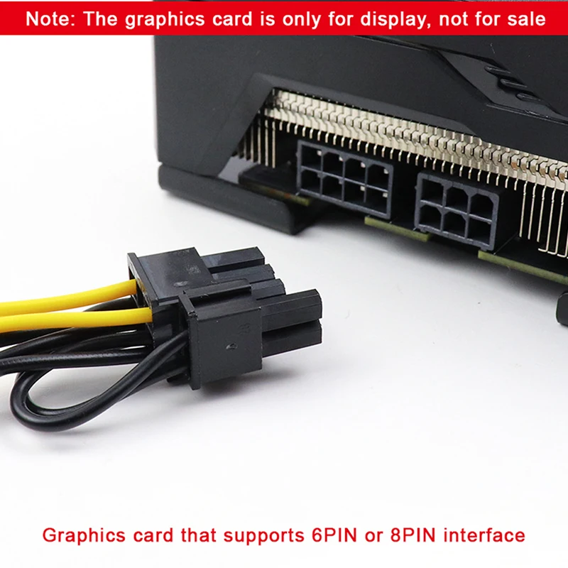 New 1Pc 15Pin SATA Male to 8Pin(6+2) PCI-E Power Supply Cable 20cm Graphics Card Power Converter Cable