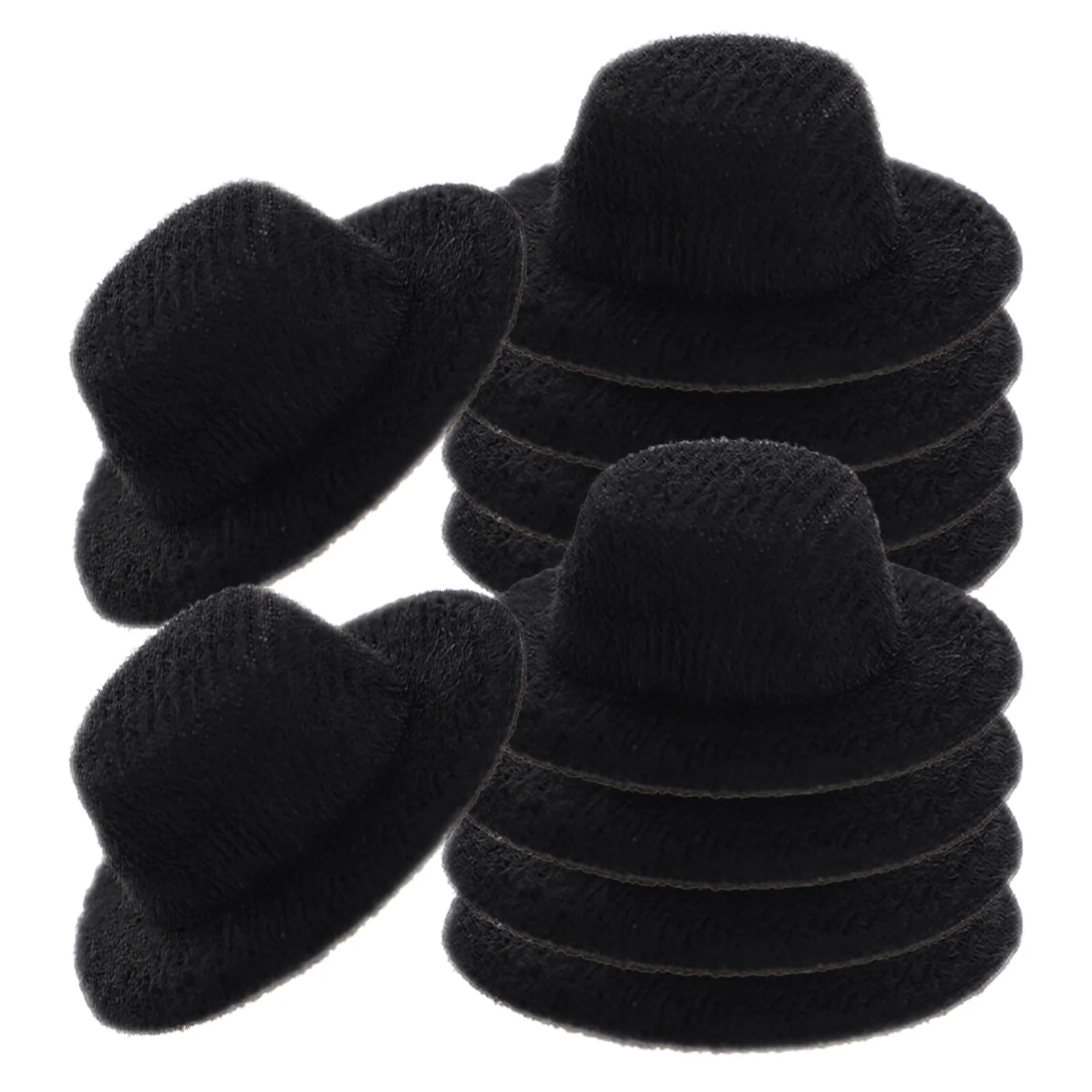 20 шт., мини-черные официальные шляпы, тонкая работа, мини-цилиндры для костюма, одинаковые аксессуары для нарядов, миниатюрная шляпа