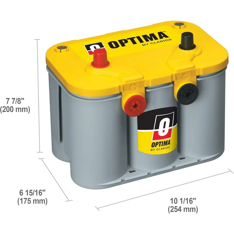 Batteries High Performance D34/78 YellowTop Dual Purpose Sealed AGM Car,  Dual Terminal, Maintenance Free, Versitile Mounting image 2