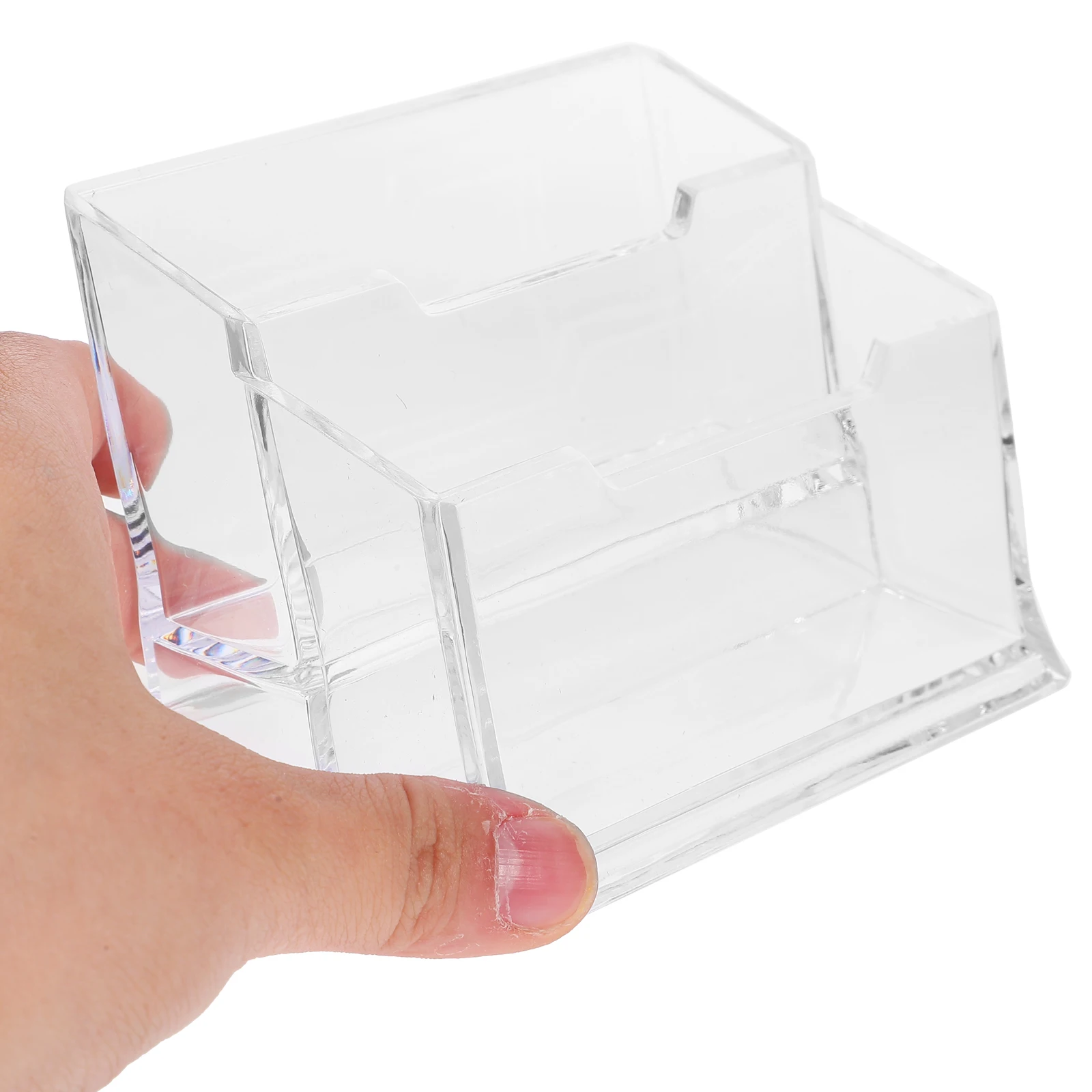 

Business Card Box Case Holders Cards Organizer for Desk Display Stand Various Office