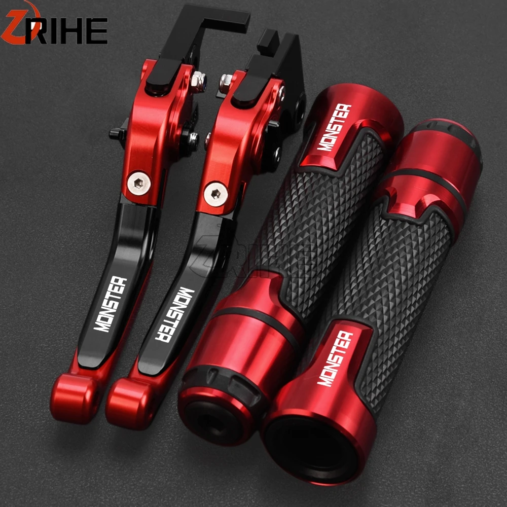 

FOR DUCATI 797 821 400 620 695 696 796 MONSTER M400 M600 M620 M750 CNC Handlebar Grip Handles bar Hand Grips Brake Clutch Levers