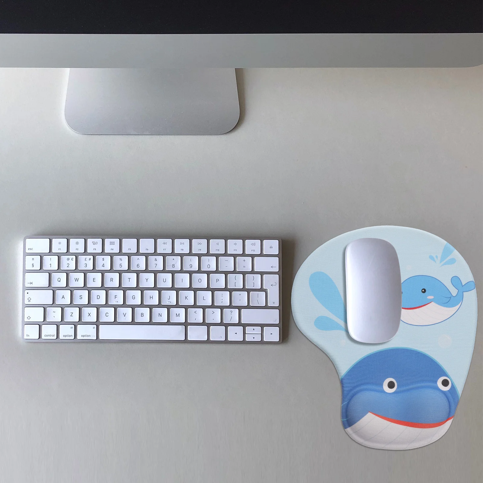 Comfortabele Shark-muismat Polssteun Cartoon-ontwerp Antislip Ergonomisch voor Office Gaming Laptop Computer Bureau