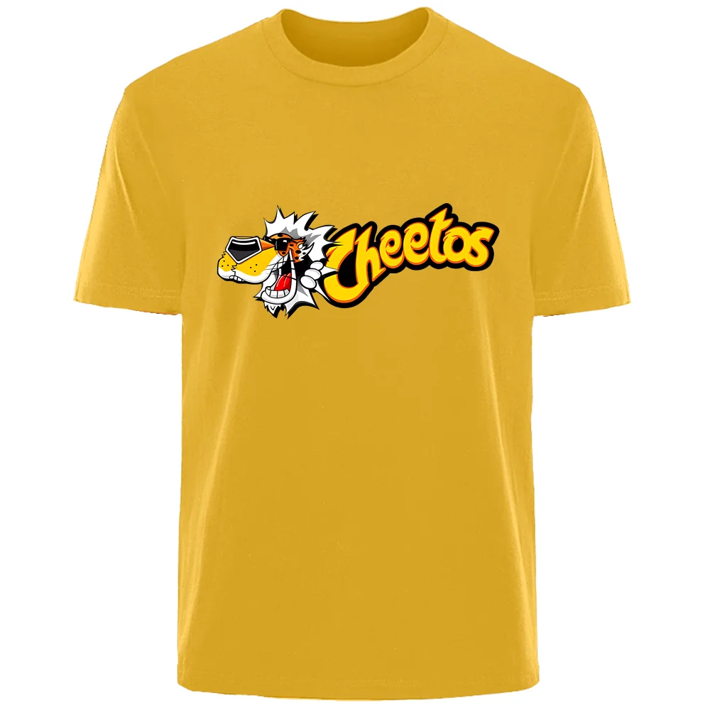 Creative Fun Cheetos Printed summer High Quality Men 100% cotton comfortable breathable casual T-shirt men outdoor street wear