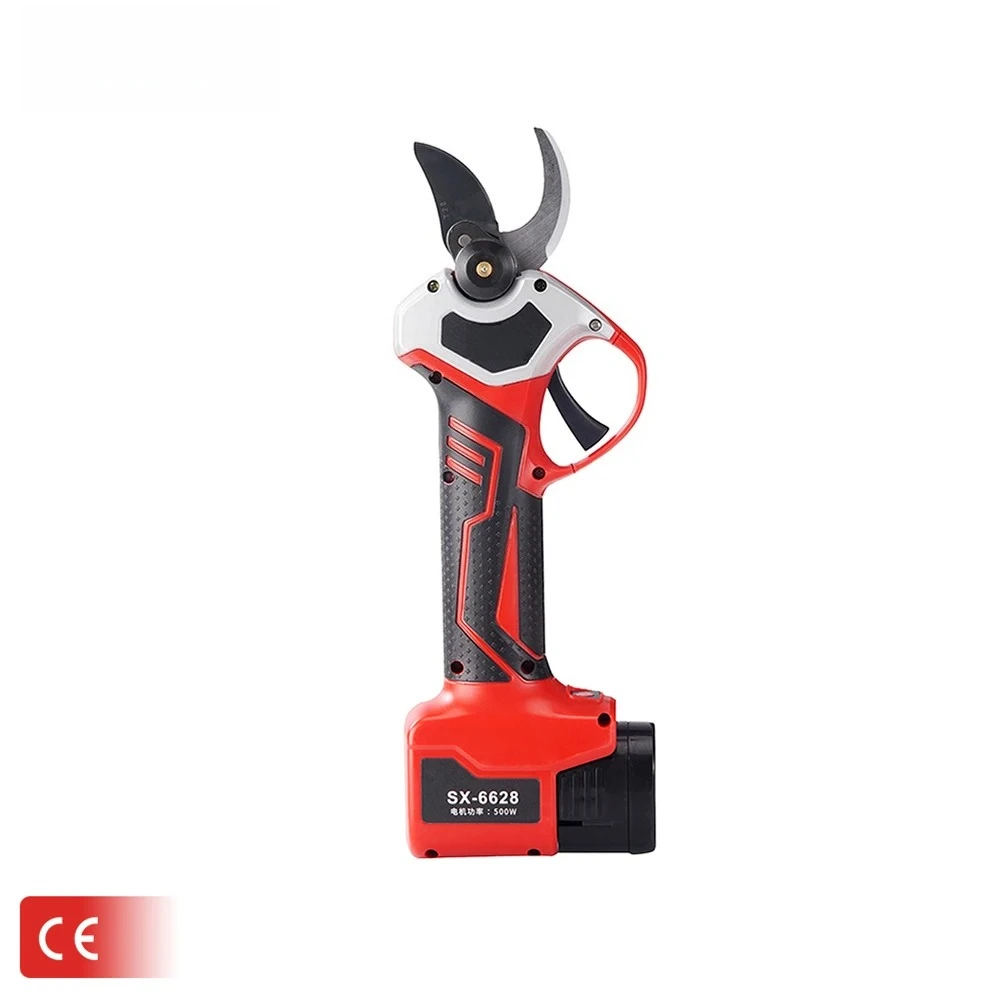 500W 28mm Cordless Battery Progressive Pruner Shear Electric Pruning Scissors For Garden
