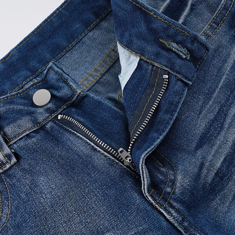 Jean en denim délavé rétro vintage pour femmes, pantalon évasé taille basse, coupe slim, amincissant, épicé, pour filles