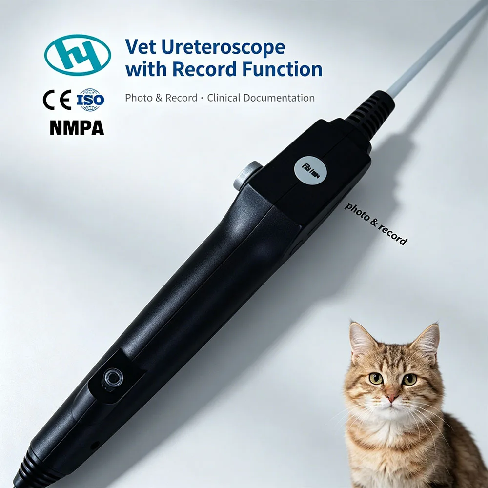Thin Shaft Flexible Veterinary Ureteroscope 1.2mm Working Channel Minimally Invasive Rabbit Reptile Urinary Treatment Device