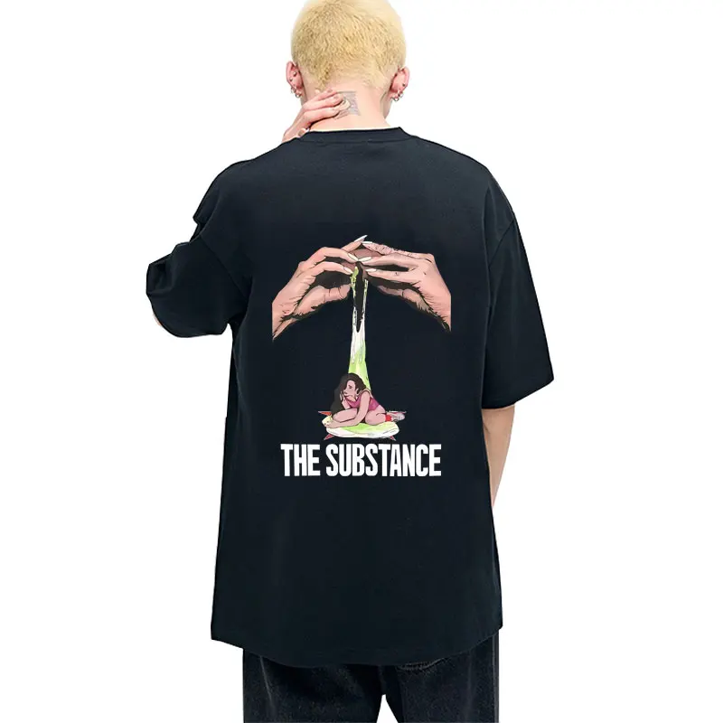 

Horror Movie The Substance Graphic T-shirt Men Women Fashion Trend Streetwear Male Casual High Quality Sofy Cotton T Shirts Tops