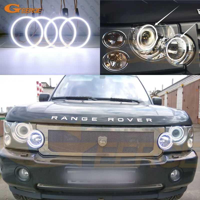 

For Land Rover Range Vogue L322 Sport HSE L320 2006 2007 2008 2009 Excellent Ultra Bright COB Led Angel Eyes Kit Halo Rings