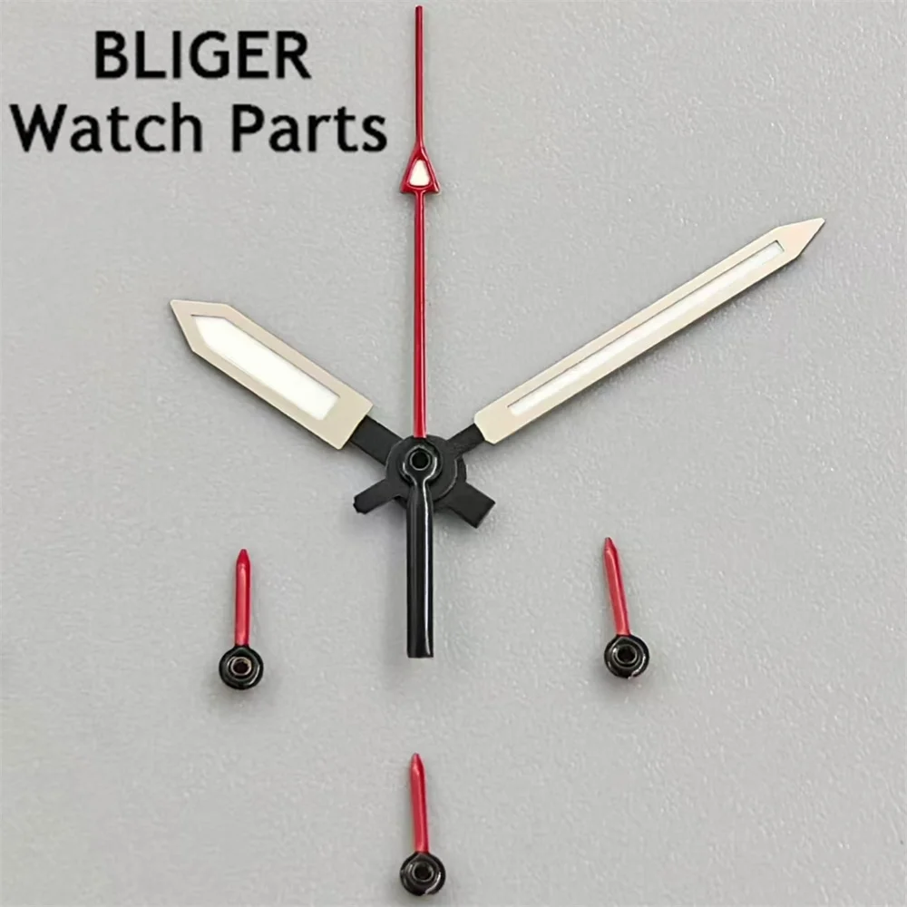 BLIGER Modified Watch Hand Accessories Multifunctional Timing Running Seconds 6 Hands Green Luminous Fit VK63 Quartz Movement