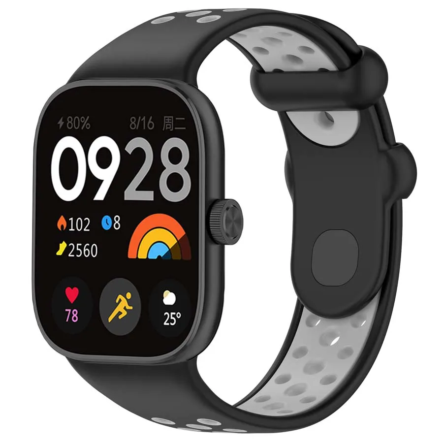 Esportes silicone pulseira de relógio para redmi relógio 4 cinta acessórios pulseira substituição para xiaomi mi banda 8 pro pulseira correa