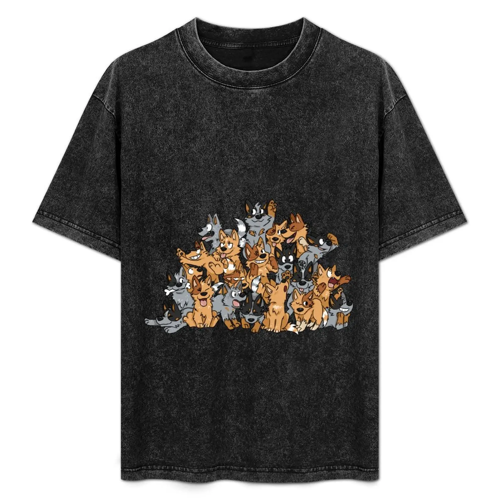 

Cattle Dog Pile T-Shirt topping cheap stuff blue archive animal prinfor boys mens t shirts casual stylish