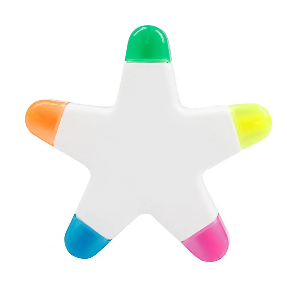 Pluma de pintura de Color brillante, resaltador de tinta suave, juego de rotuladores en forma de estrella, flujo de tinta suave, subposición de colores brillantes