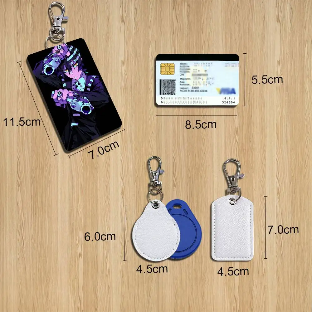 Death the Kid Soul Eater Evans Holder For Bank Business Work Card Holder Student Card Case Bus Card Keychain