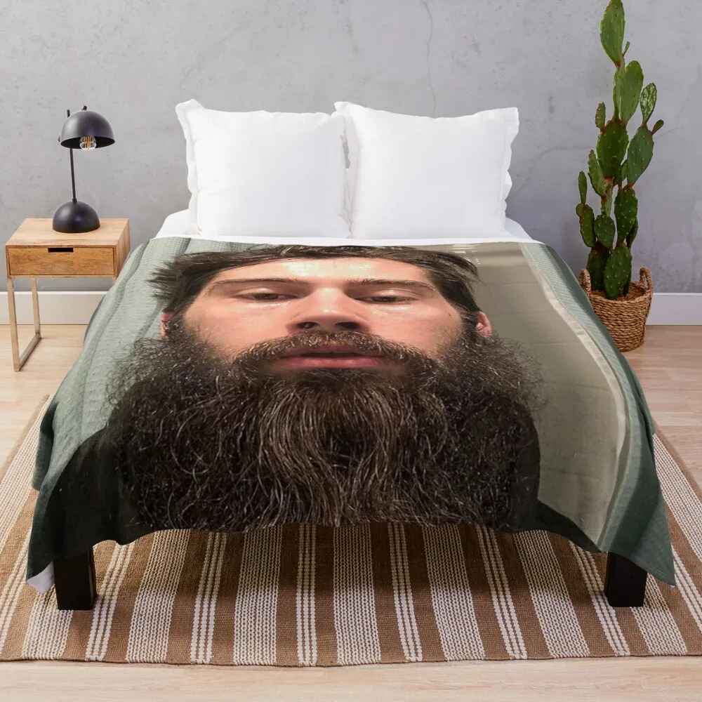 

Nick The Beard Mullen Throw Blanket bed plaid fluffy Giant Sofa blankets and throws Blankets