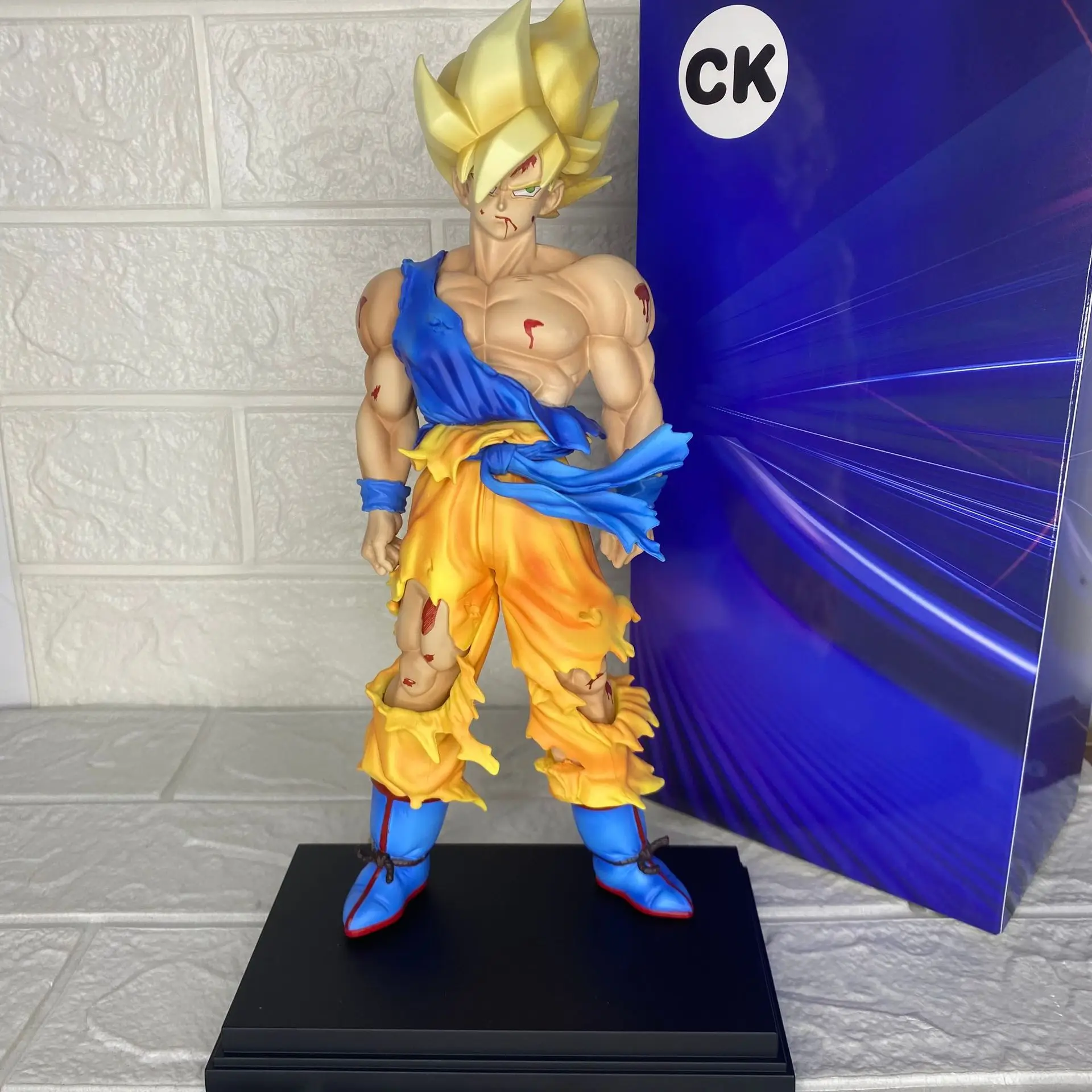 

29cm Cartoon Anime Dragon Ball Battle loss Chu Chao Goku PVC Action Figures Saiyan Model Toys For Children Gifts