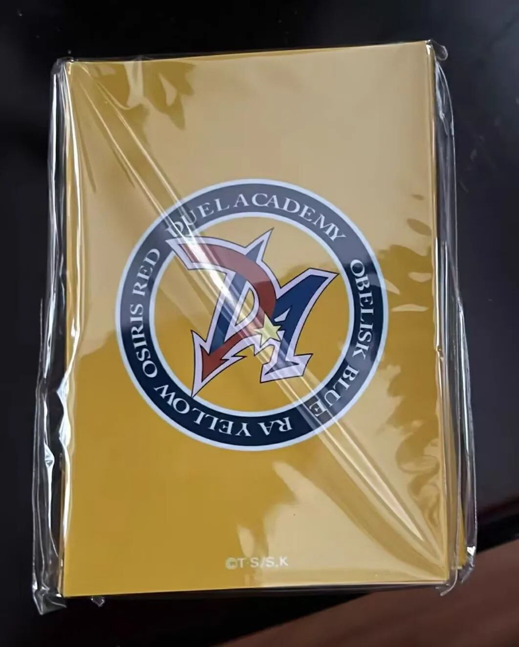 Fundas protectoras para tarjetas de colección oficial Yugioh KONAMI Duel Monsters Duel Academy OSIRIS Yellow RA, 10 Uds.