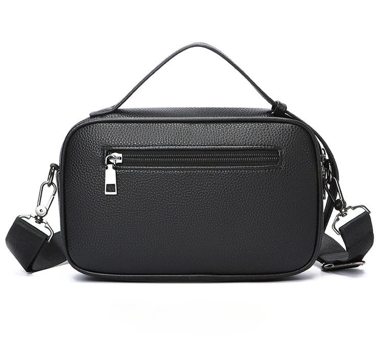 Men Casual Messenger Crossbody Bag Top Handle Design Multi‑Zipper Compartments Shoulder Pack for Travel Work Daily Activities
