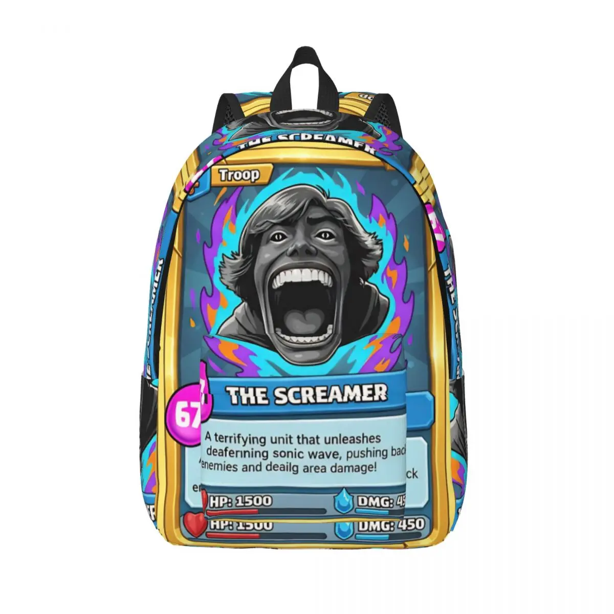 

Рюкзак Meme 67, студенческий рюкзак для начальной школы, Clashes Royaleds, игровая сумка для книг, мужской и женский холщовый рюкзак, подарок