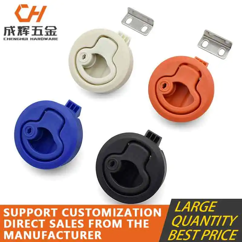 Plastic nylon round handle blue/red/white rvs round lock medical vehicle equipment impact lock