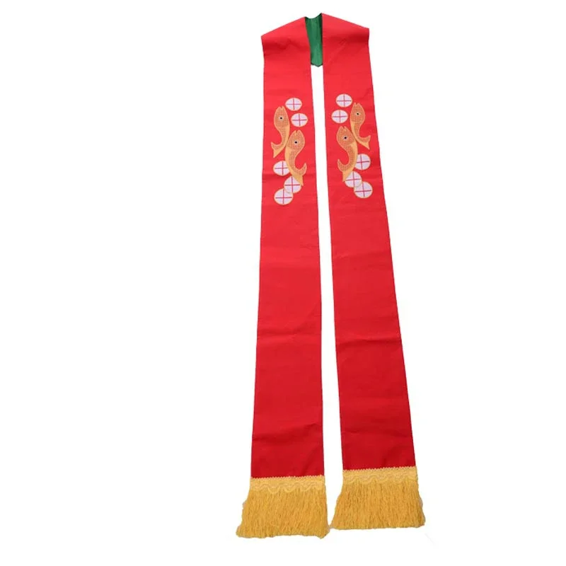 Estola de cristianismo de iglesia, accesorio de clérigo, estolas de clero de coro, peces dobles, bufandas Reversibles de obispo, envolturas de pastor Papa