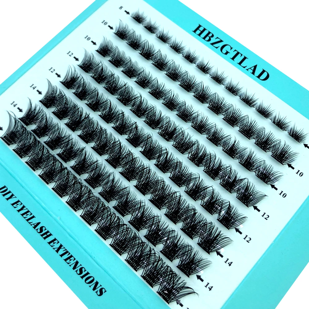 Mischen Sie 3D Fluffy Single Cluster Falsche Wimpern, vorgefertigte Volumenfächer, einzelne Wimpern, segmentierte natürliche gefälschte Wimpern für die Augenverlängerung – Detail 18
