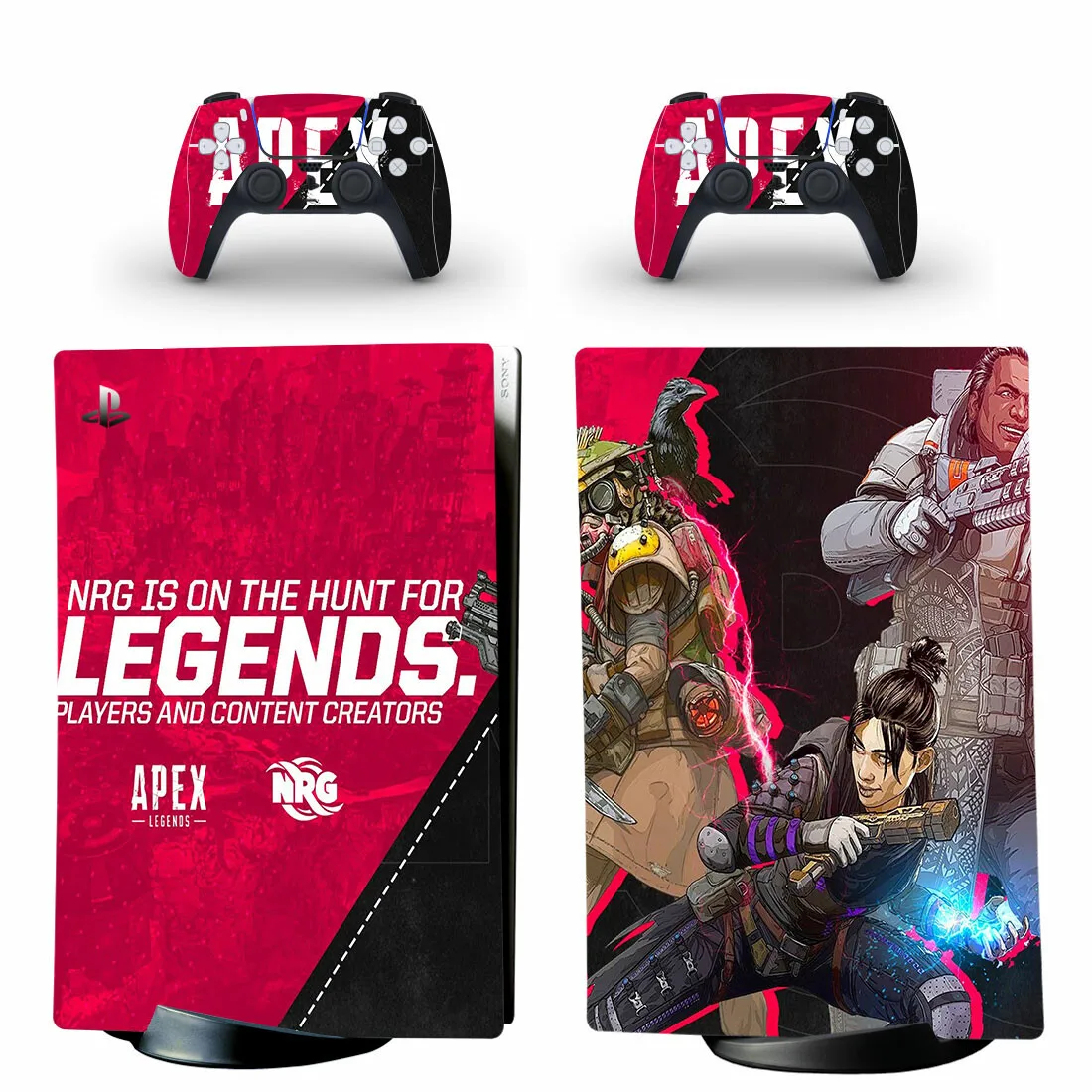 Apex ATIONS Extrémités PS5 Digital Skin Sticker, Decal Cover pour Console et 2 thorac, Vinyl Sticker