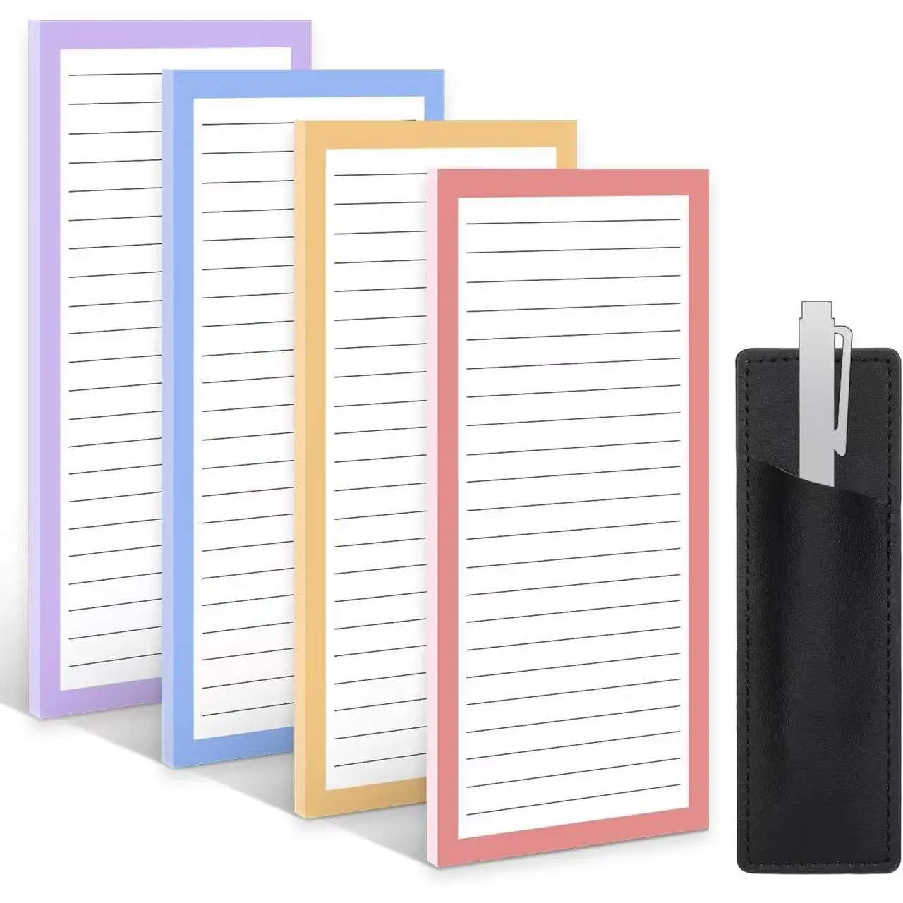 

Набор из 4 магнитных блокнотов для холодильника, минималистичный дизайн, полностью магнитная подложка, 50 листов на блокнот, съемные спицы