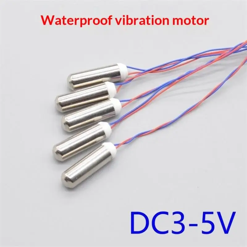 Waterproof Vibration Motor Coreless Cylindrical Vibrating Motor Low Voltage DC3.7V 5V For Beauty Device DIY Electronic Project