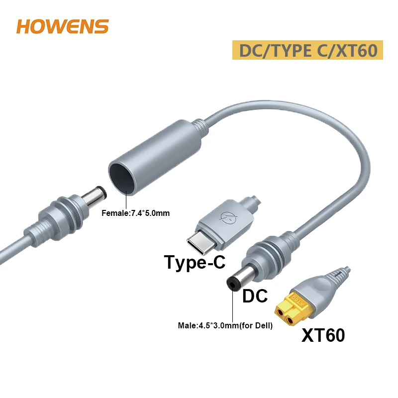DC/TYPEC/XT60 Premium Durable Electronic Accessory Easy To Install Stable Performance Wide Compatibility Practical Office Travel