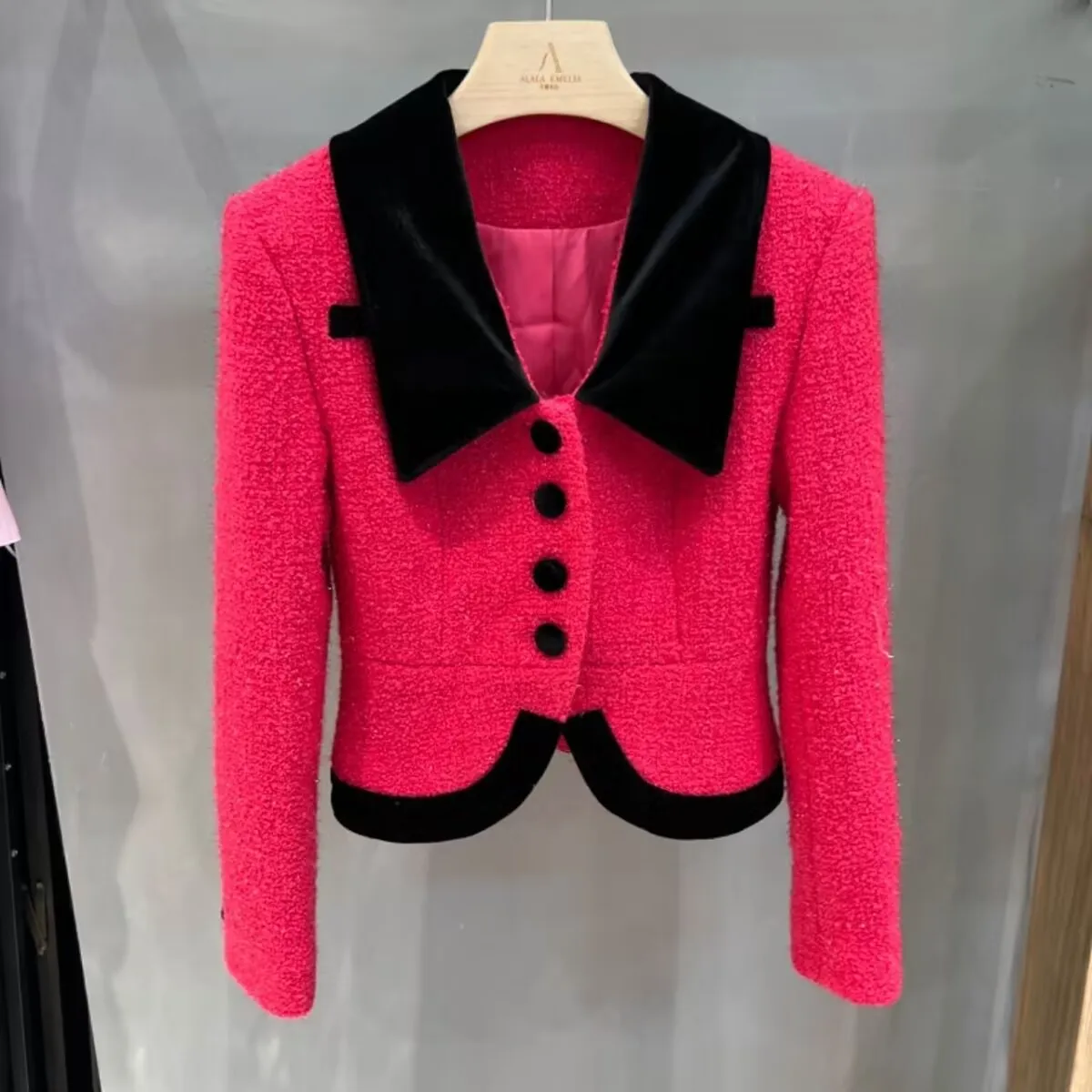 Fashion Small Fragrance Style Tweed Jacket Women 2023 Autumn Luxury Design Cropped Tops Outwearor Chic Coats Female