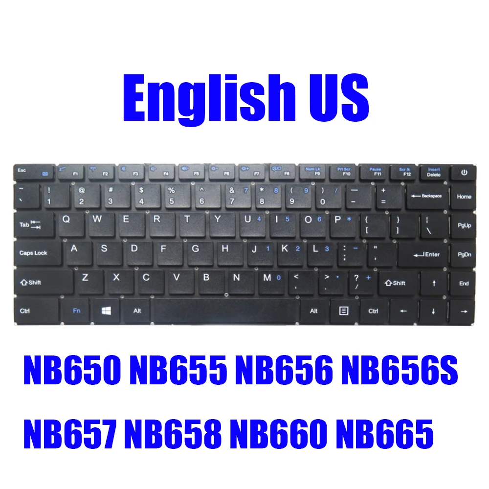 

For Irbis NB650 NB655 NB656 NB656S NB657 NB658 NB660 NB665 English US Black Without Backlit New Replacement Laptop Keyboard