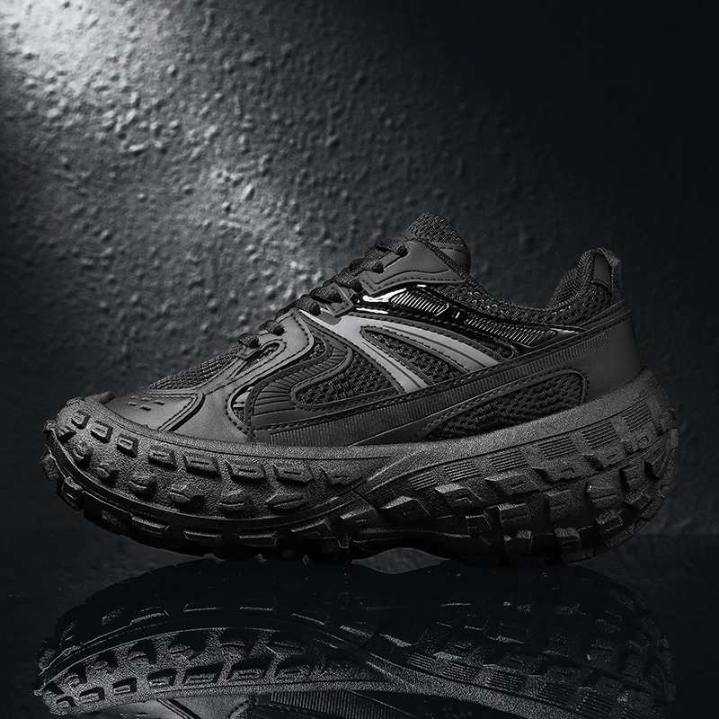 Unisex Non Slip Tire Sole Mesh Dad Shoes Breathable Lightweight Chunky Platform Street Sport Footwear