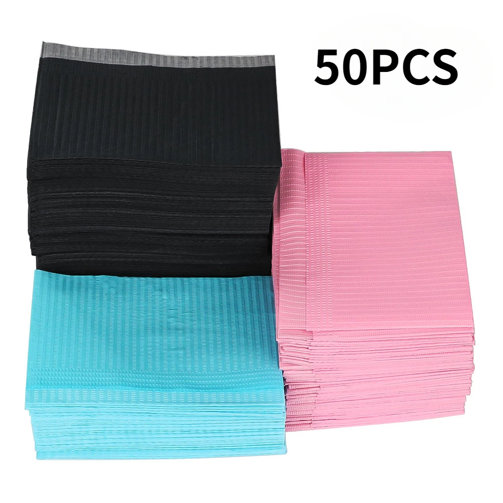 50pcs Tattoo Table Covers Clean Pad Disposable Dental Bibs Sheets Cloths Underpad Hygiene Personal Tattoo Bib Waterproof 45*33cm