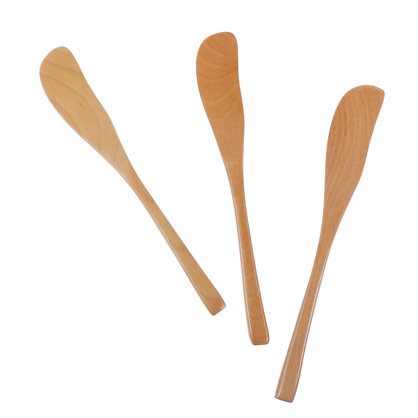 

3 Pcs Wooden Cheese Knife Smooth Surface Easy Clean No Burr Comfortable Grip Butter Spatula Cream Smoother Kitchen Baking