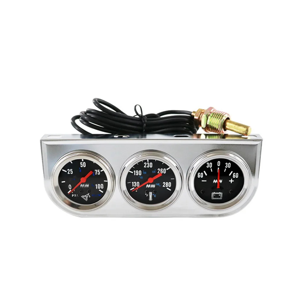 

Гидравлический манометр 52 мм с тройным дисплеем для контроля температуры масла двигателя 50-140/130-280, с ночной подсветкой