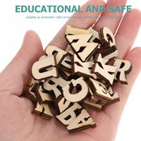100Pcs Wooden Slice Letters Alphabetletter Craft Cut Out Natural Wall Decor Christmas Small Kids Woody Toy Material Decoration