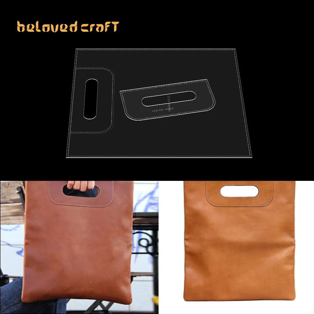 

BelovedCraft-Leather Bag Pattern Making with Acrylic Templates for Handbag, document and copywriting storage bag