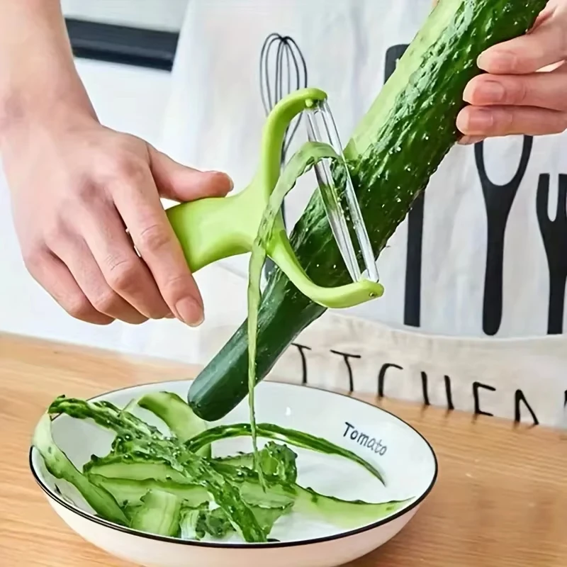 1 Pcs Stainless Steel Peeler Vegetables Fruit Cabbage Graters Salad Potato Slicer Wide Mouth Kitchen Accessories Cooking Tools