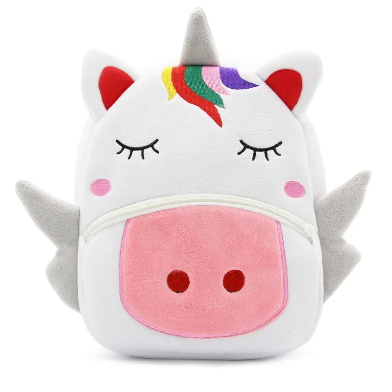 

Cartoon Rainbow Unicorn Kids School Bags for Girls Soft Plush Kids Bag Kindergarten Toddler Children School Backpack for boys