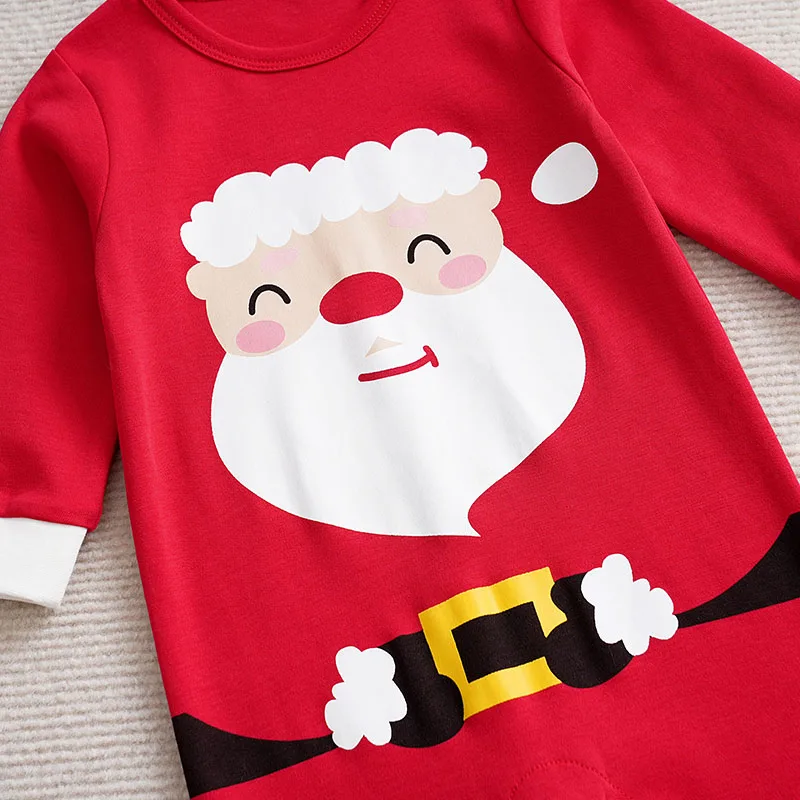 Autumn and winter newborn Christmas long sleeve cute moose onesie pure cotton for comfort and breathability